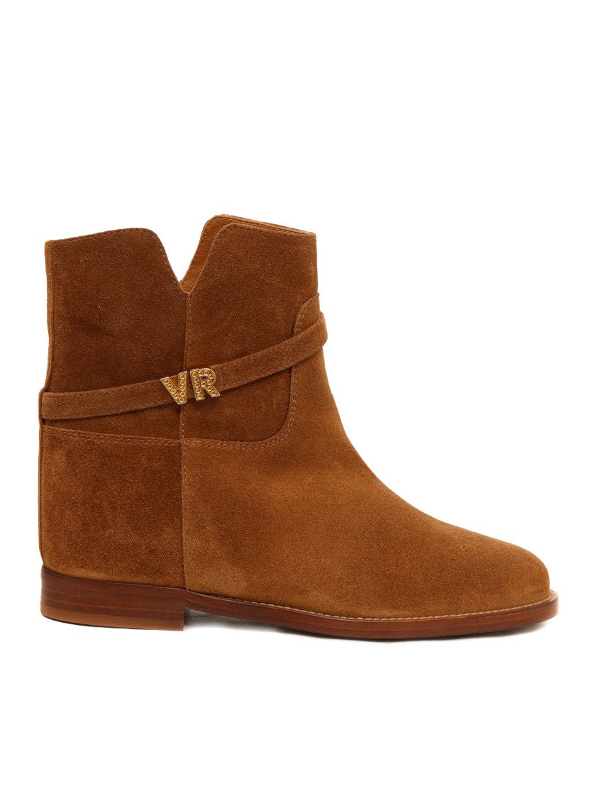 Via Roma 15 Brown Leather Ankle Boots