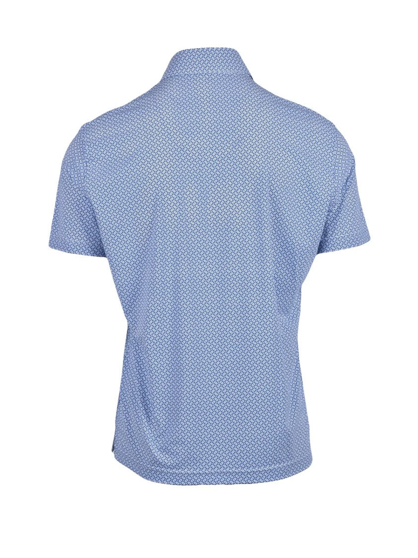 Ghirardelli Next Blue Polyamide-Blend Technical Polo Shirt