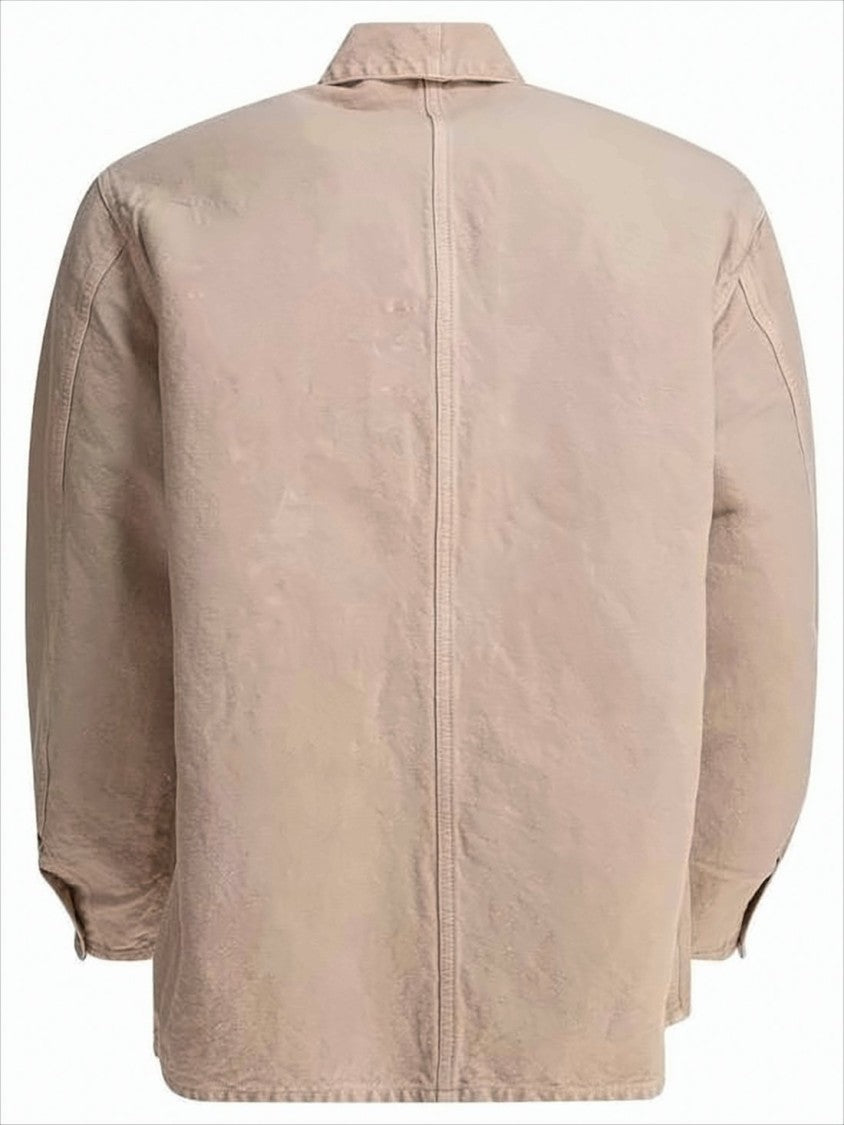 Kaptain Sunshine Relaxed Fit Beige Jacket With Classic Collar