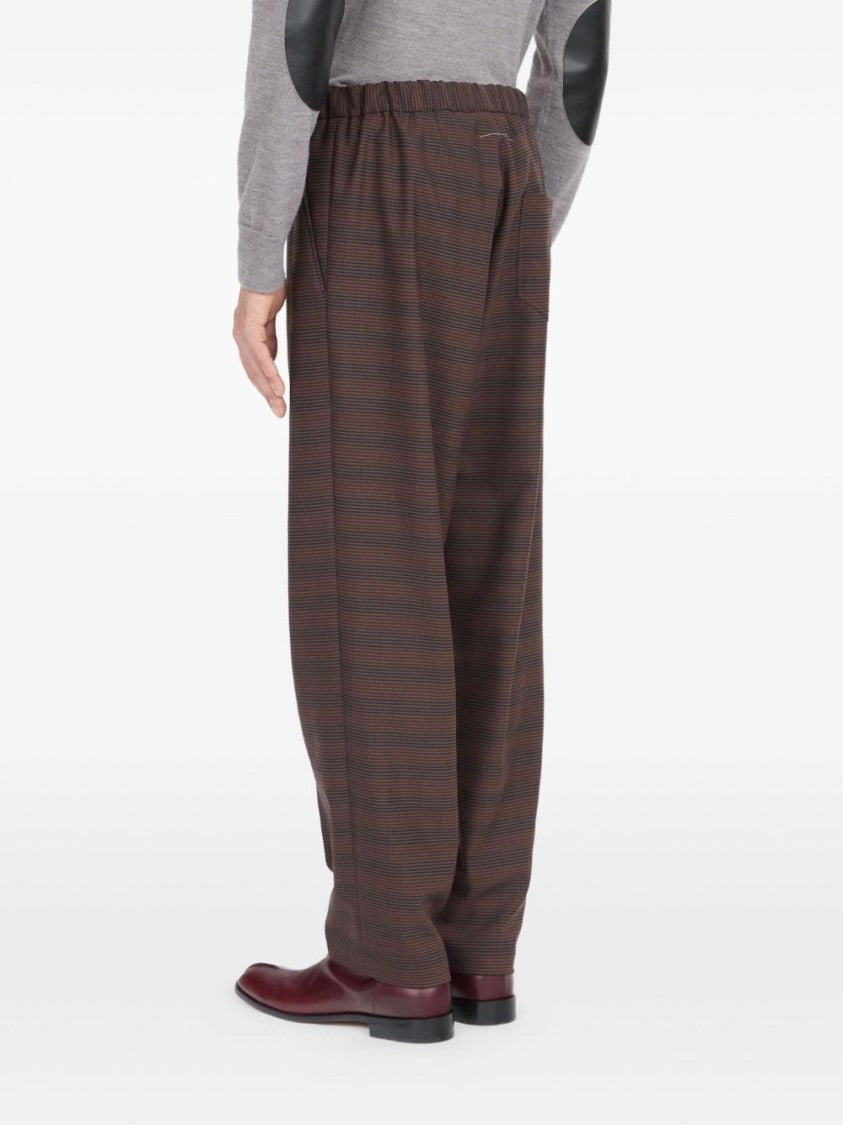 Mm6 By Maison Margiela Relaxed Fit Trousers With Drawstring Waist And Tapered Leg