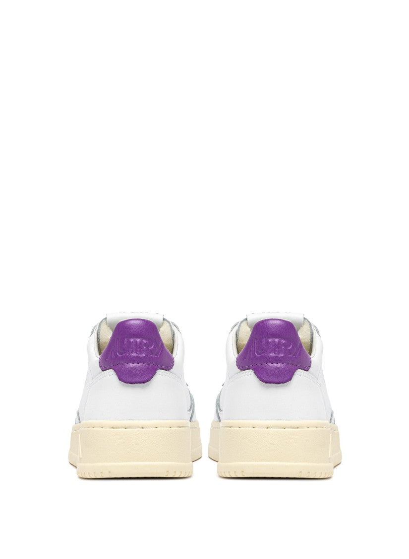 Autry Low-Top Perforated Leather Sneakers With Contrasting Heel Tab