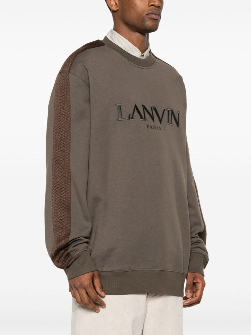 Lanvin Dark Olive Green Cotton Jersey Sweatshirt