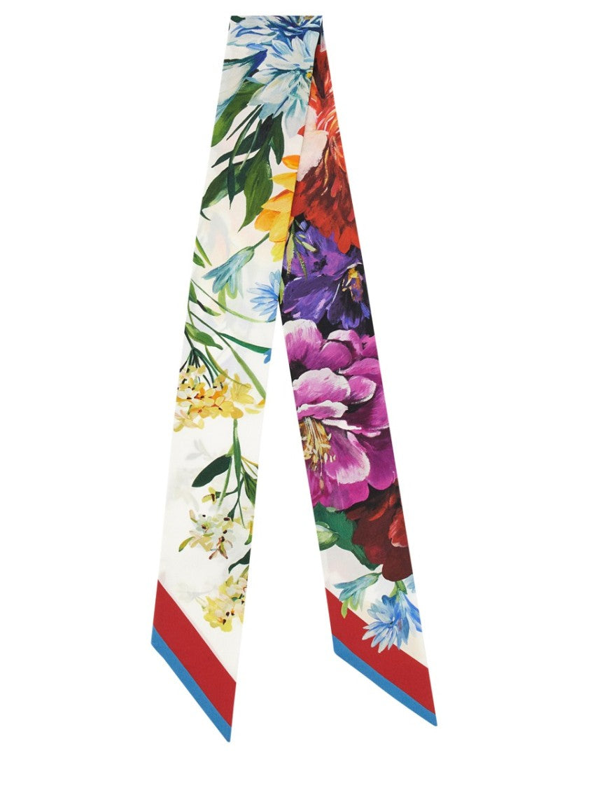 Dolce & Gabbana Floral Print Twill Bandeau