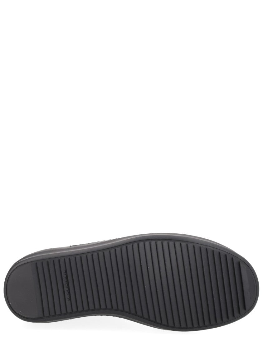 Drkshdw By Rick Owens Black Vegan Sneaks Layered High-Top Sneakers