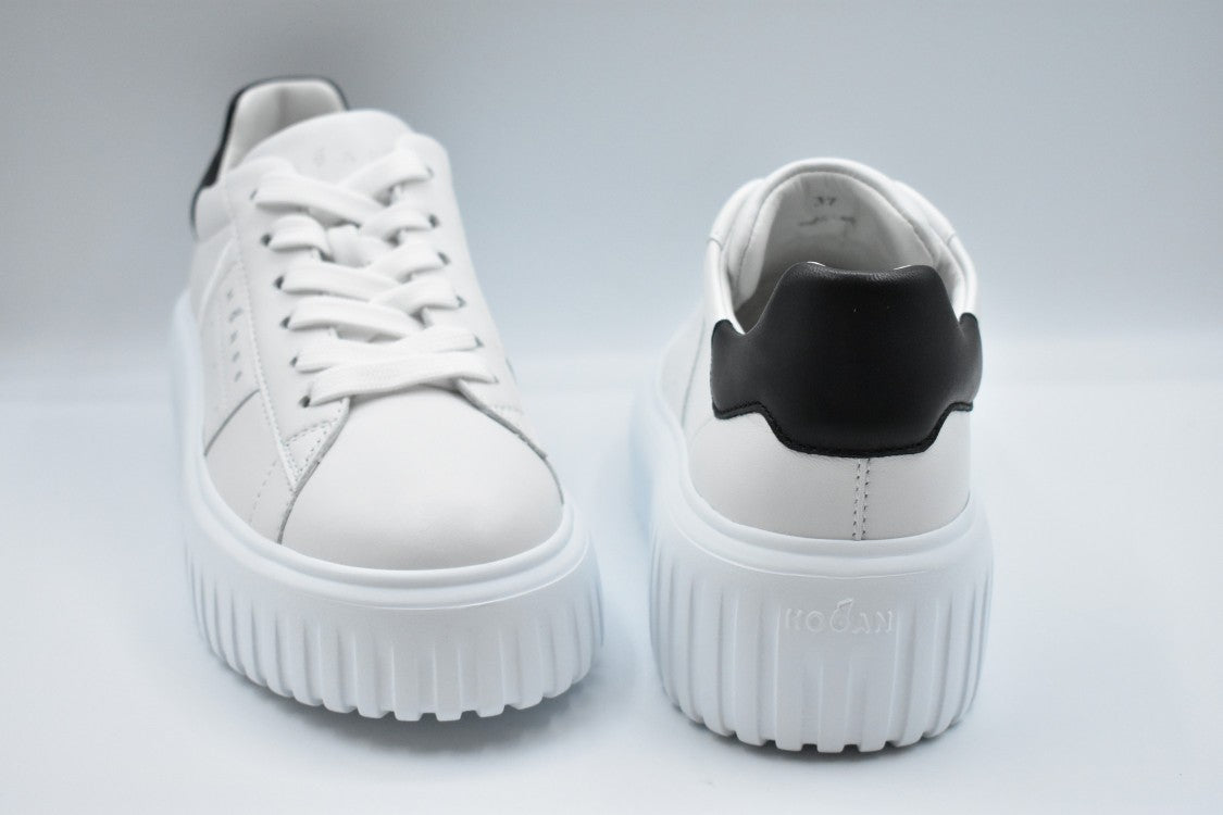 Hogan White Leather Sneakers With Distinctive Thick Sole