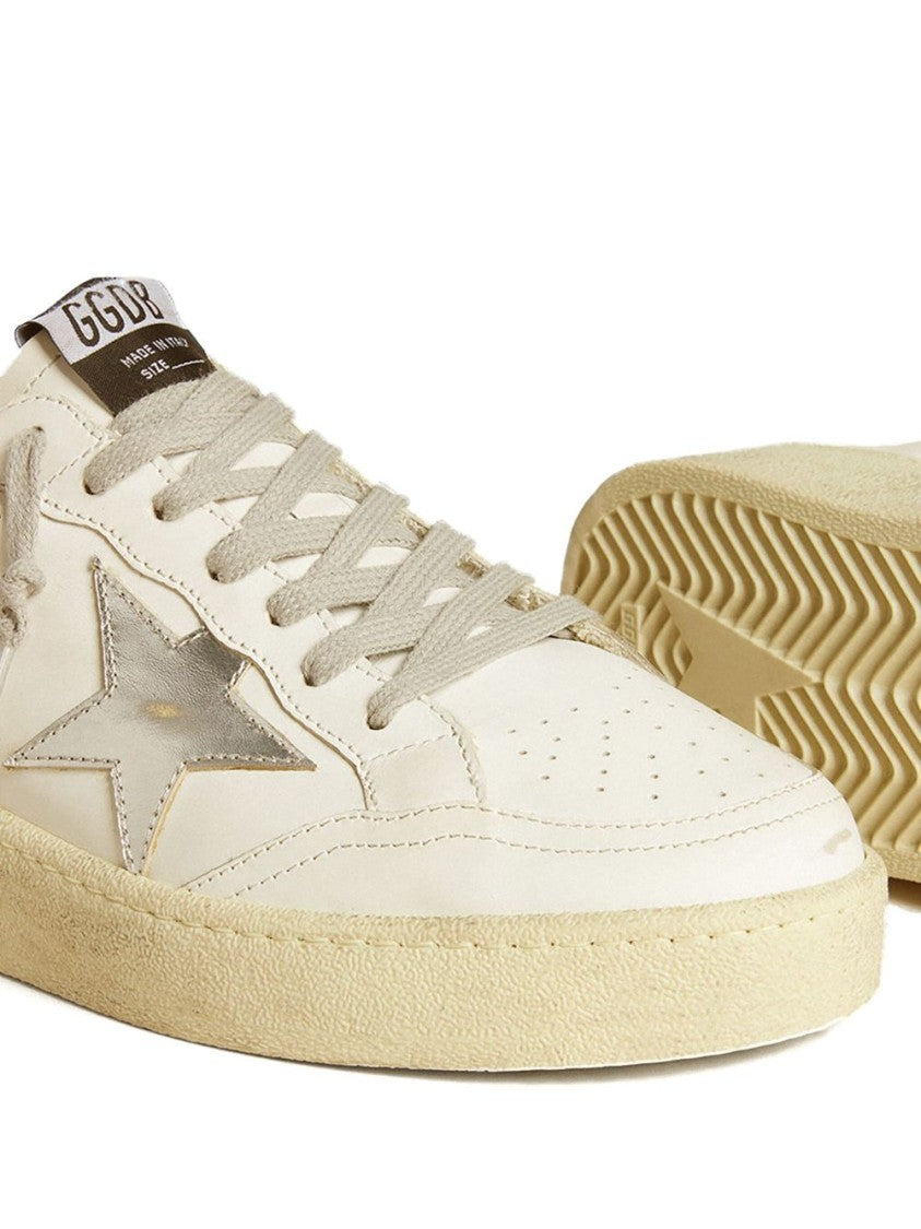 Golden Goose White Silk And Nylon Star Sneakers