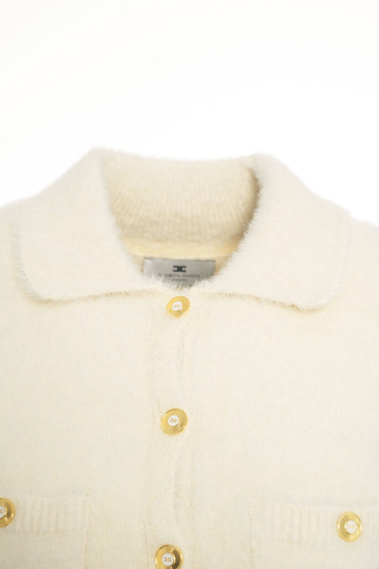 Elisabetta Franchi Short-Sleeve Knit Cardigan