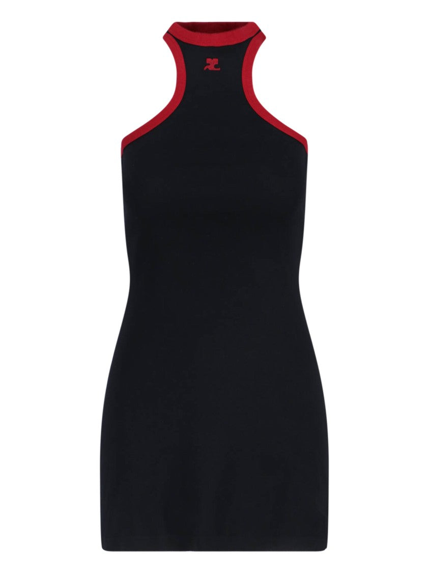 Courrèges Mini Shift Dress – Black