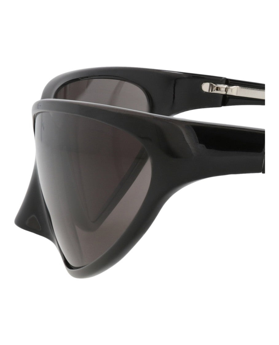Balenciaga Shield-Frame Alluminum Sunglasses