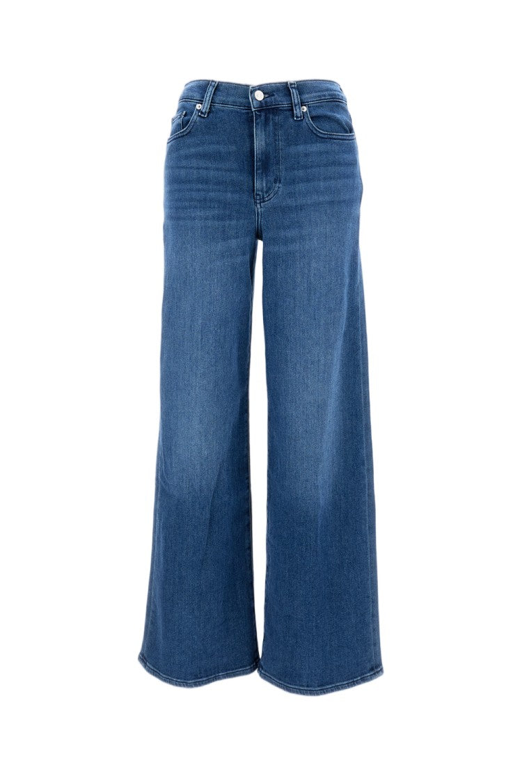 Frame High-Waisted Palazzo Jeans With Classic Five-Pocket Design