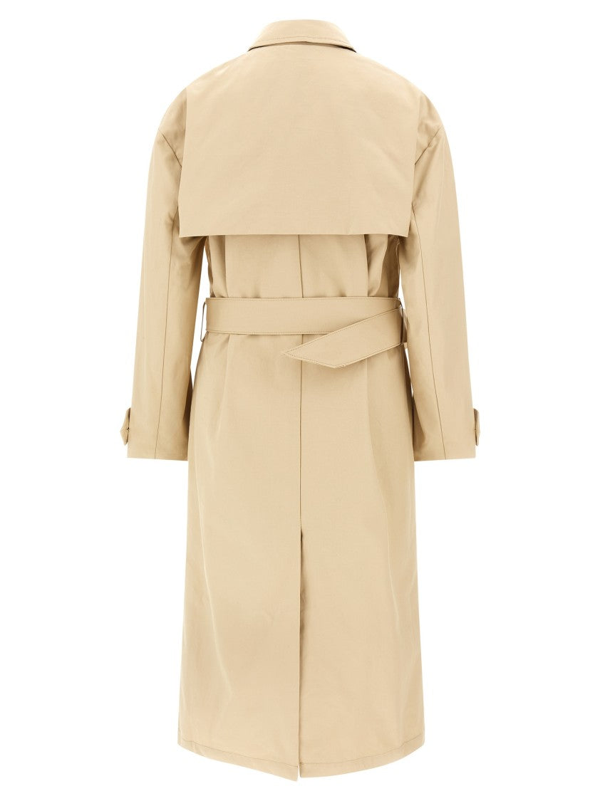 Entire Studios Button Closure Cotton Canvas Trench Coat