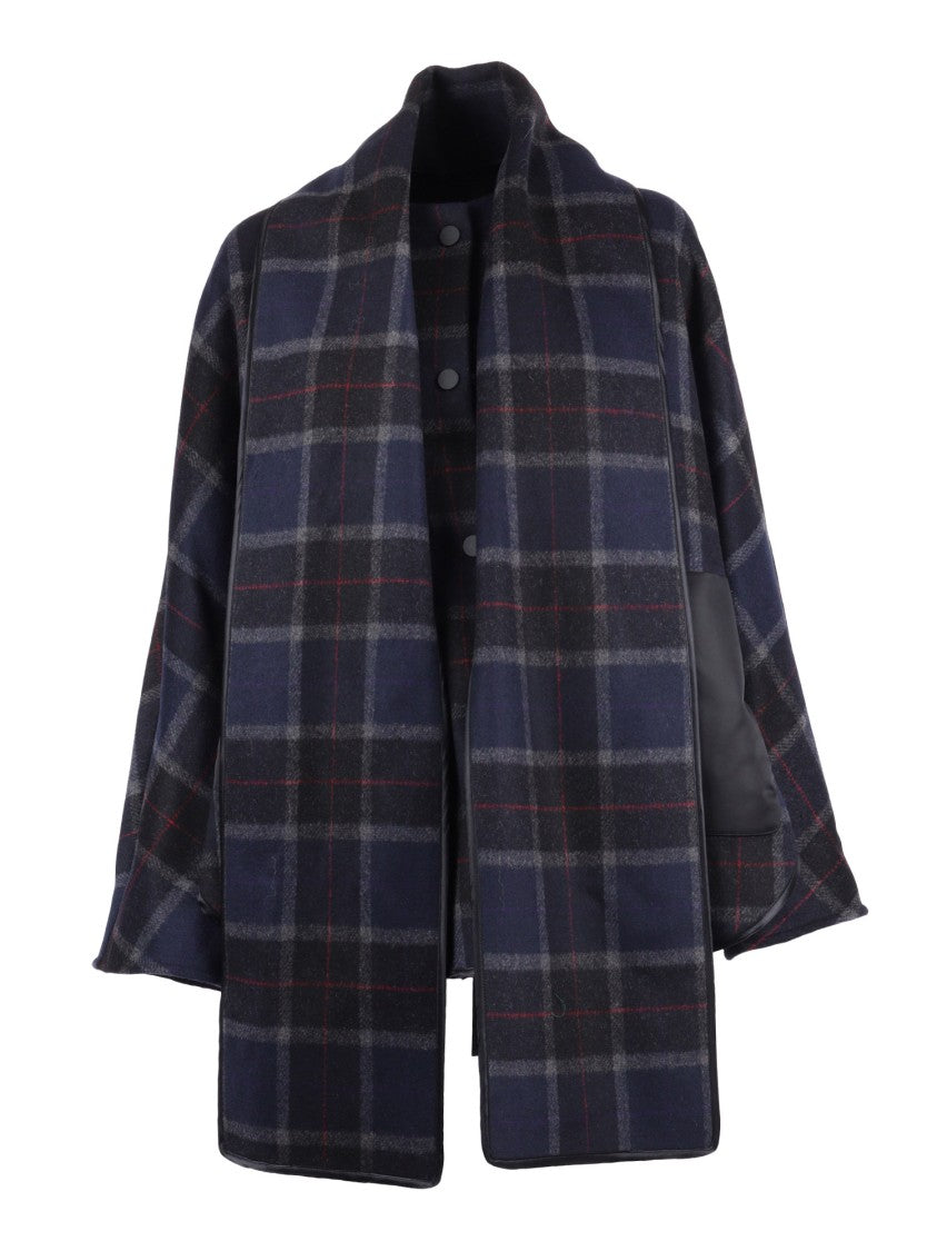 Shirt A Porter Tartan Cape Coat With Matching Scarf