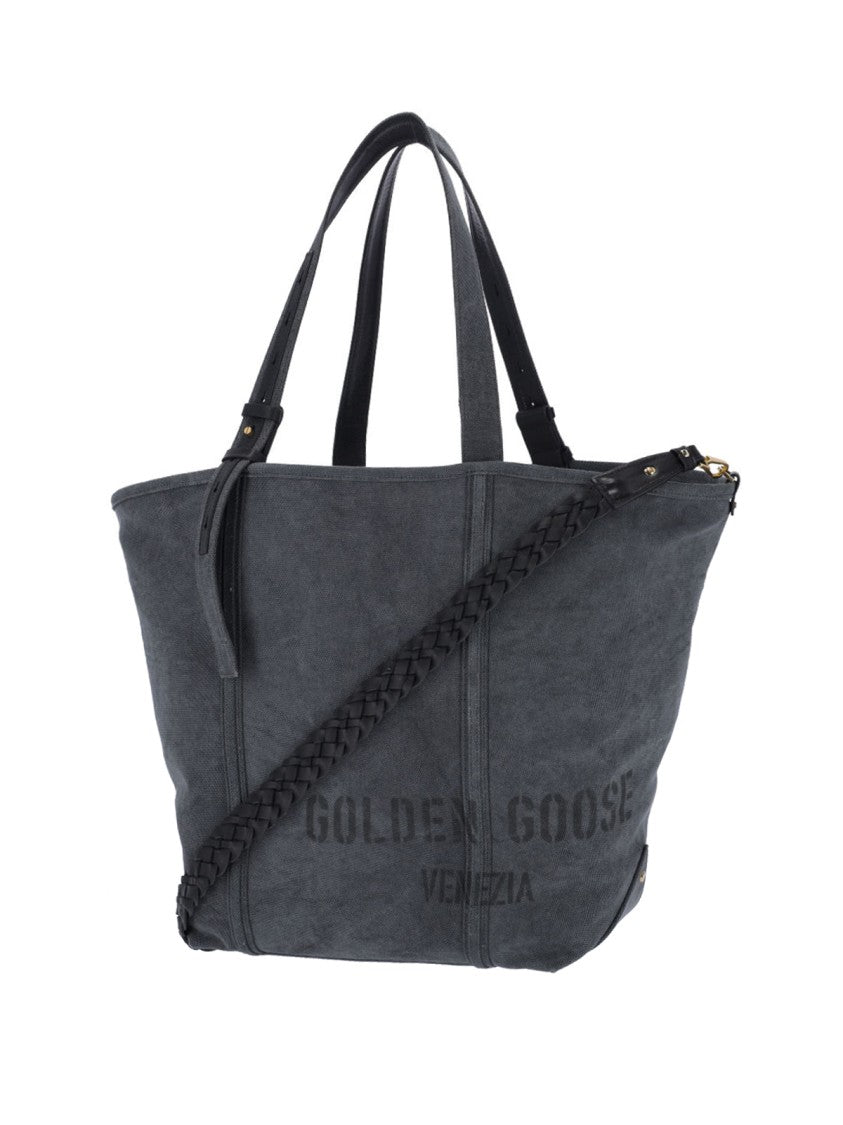 Golden Goose Tote Bag With Braided Leather Strap