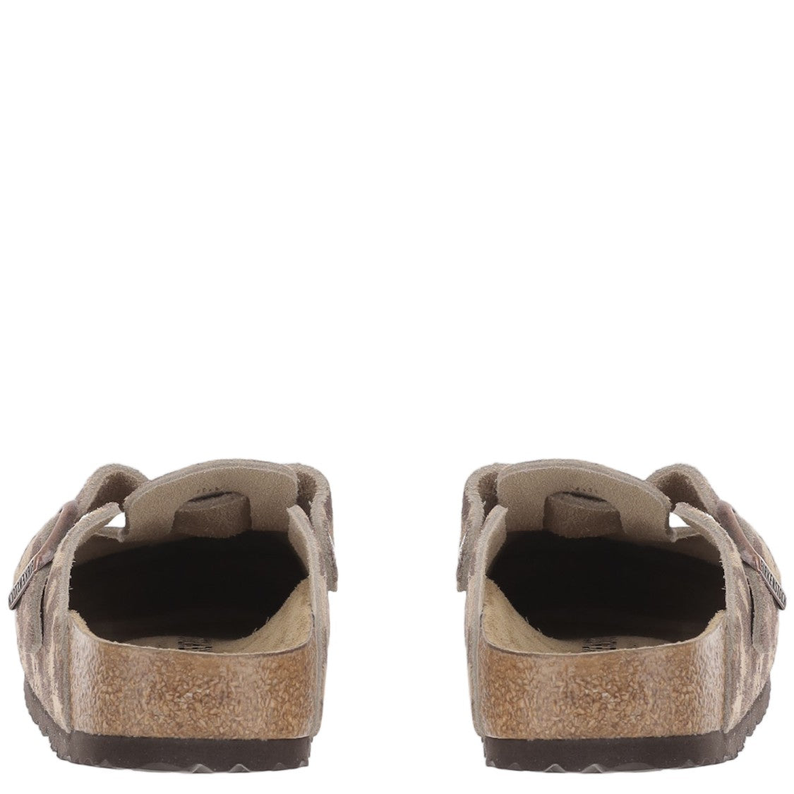 Birkenstock Animal Print Suede Clogs With Adjustable Metal Buckle