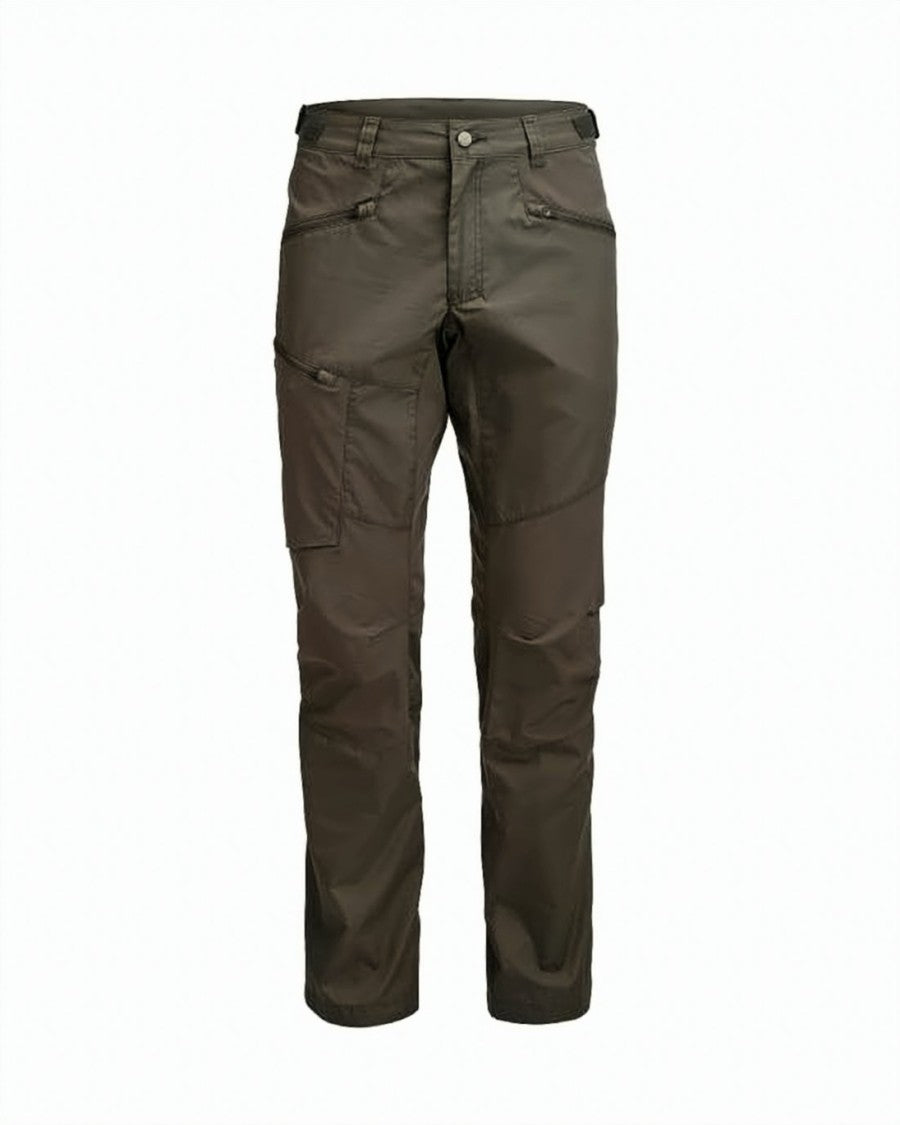 Lundhags Straight Pants With Textured Fabric And Multiple Pockets