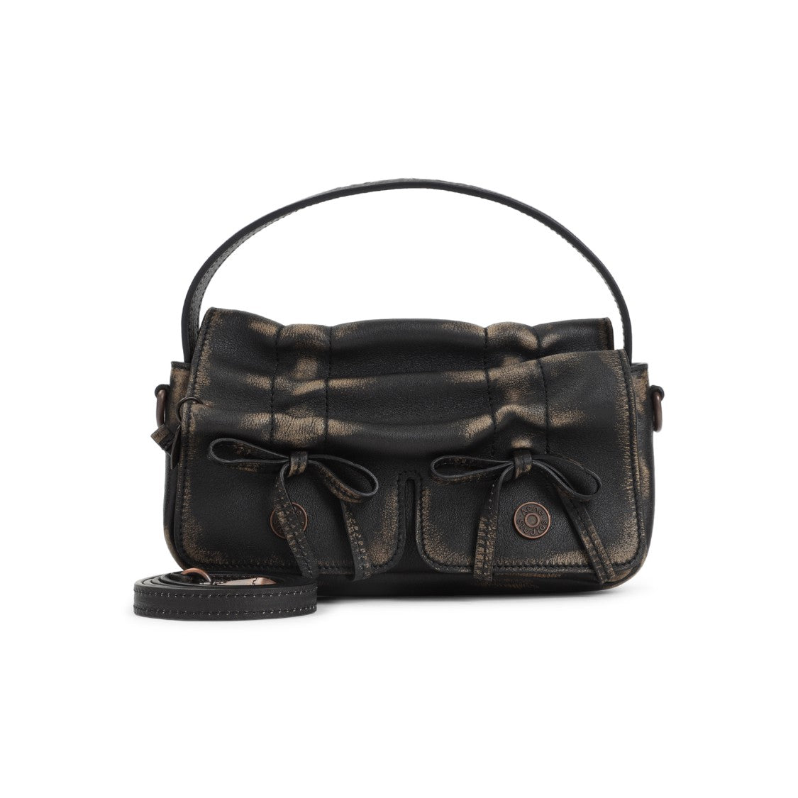 Acne Studios Textured Brown Leather Shoulder Bag