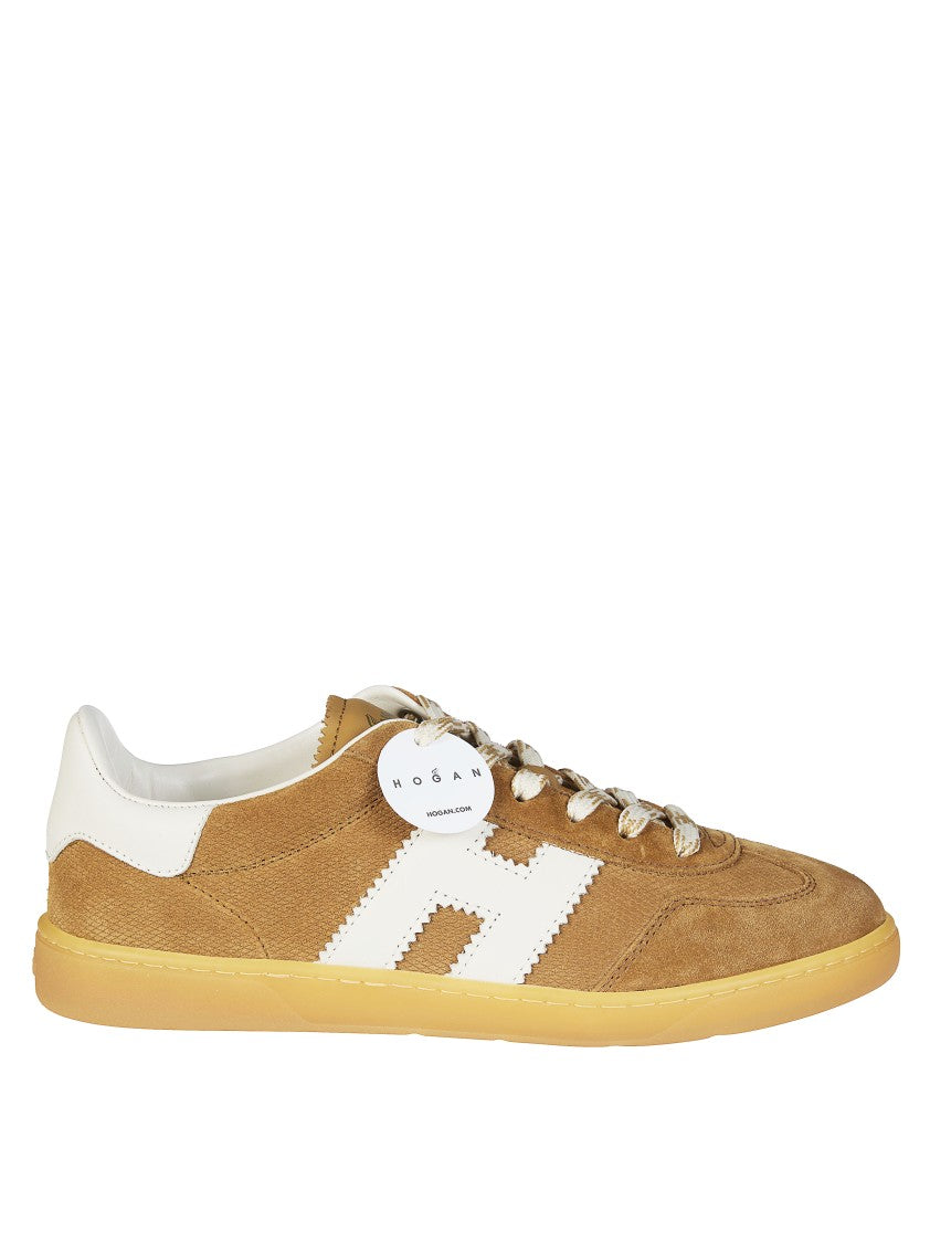 Hogan Tan Suede Leather Heel Sneakers