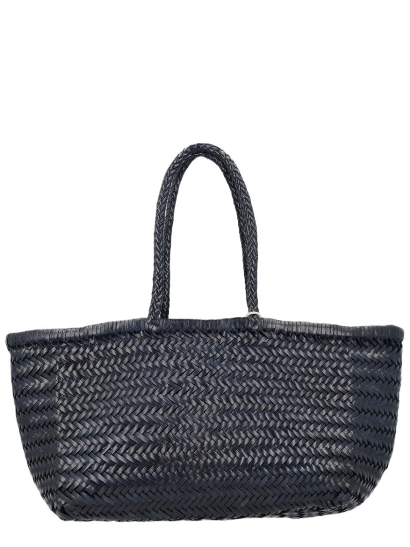 Dragon Diffusion Blue Woven Rectangular Leather Shoulder Bag