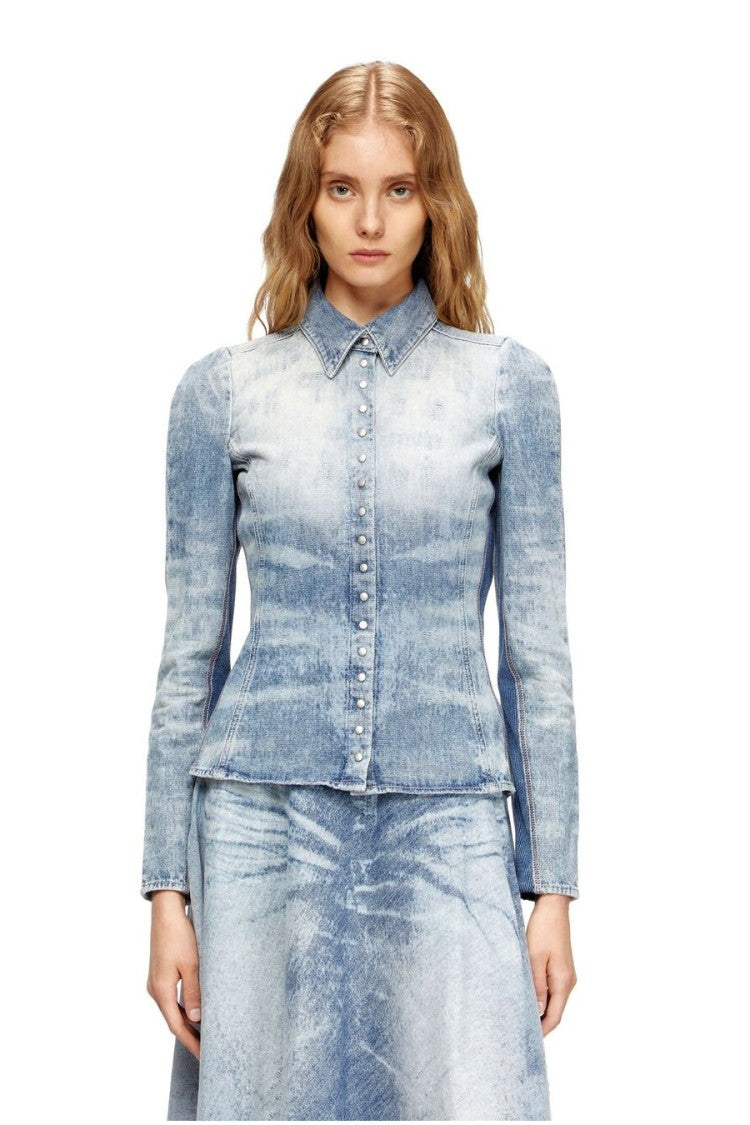 Diesel Blue Cotton Shirt