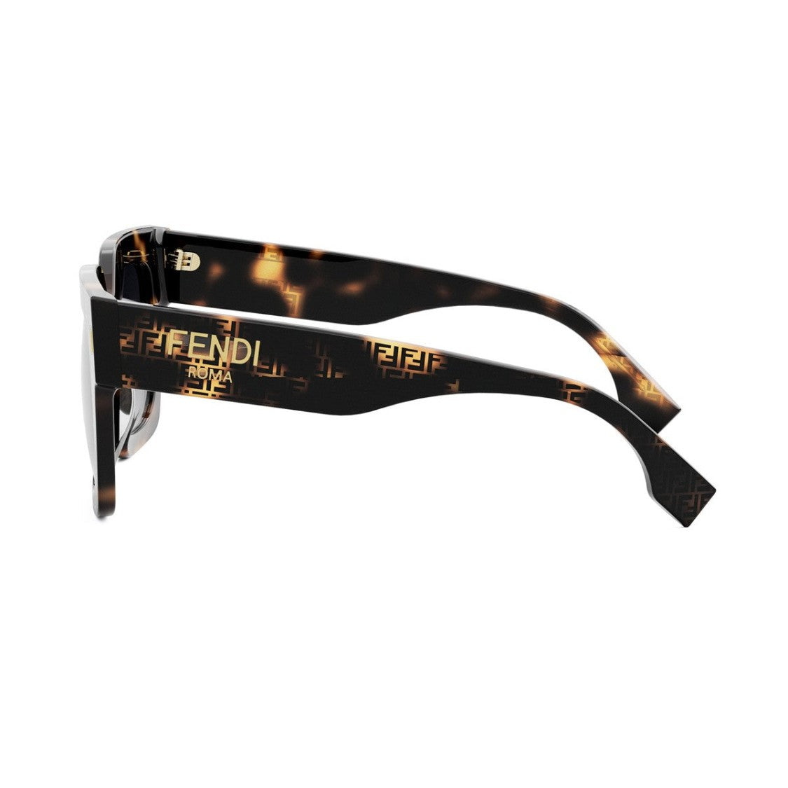 Fendi Havana Fendi Roma Oversized Acetate Sunglasses