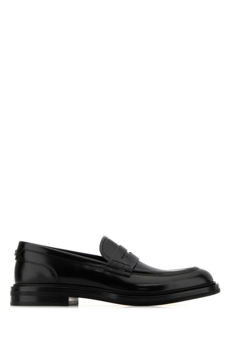 Dolce & Gabbana Black Leather Altavilla Loafers