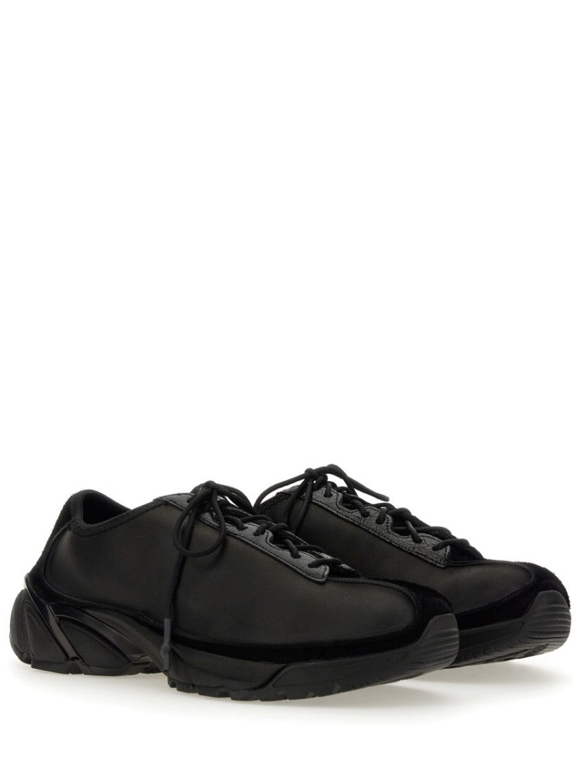 Our Legacy Black Klove Low-Profile Leather Sneakers