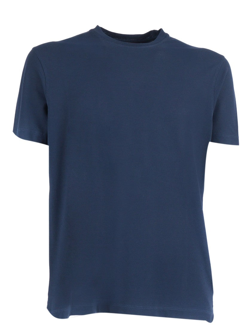 Slowear Zanone Blue Classic Short-Sleeved T-Shirt