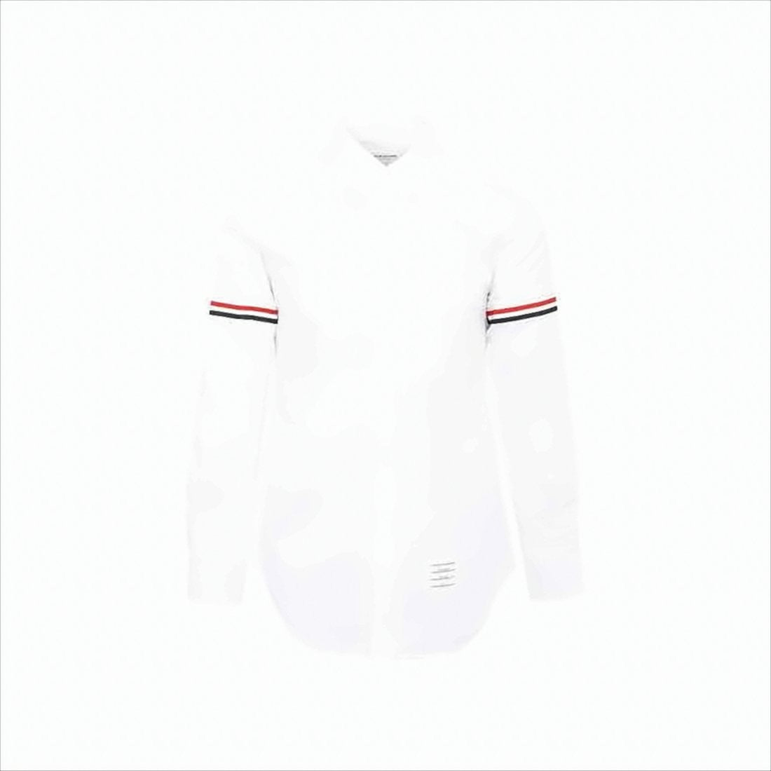 Thom Browne Long-Sleeve Cotton Shirt With Striped Accents