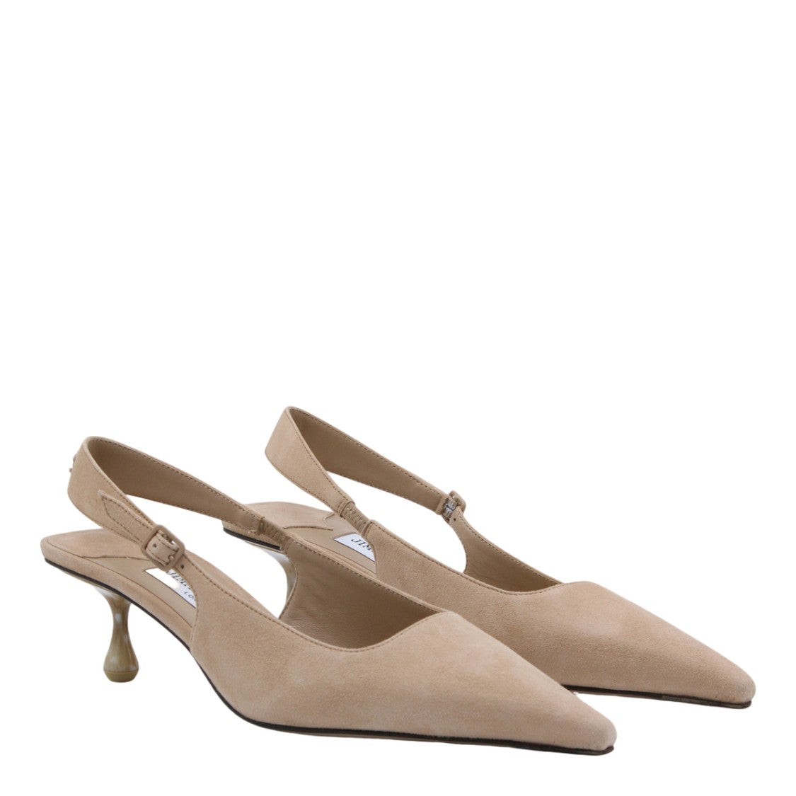 Jimmy Choo Slingback Heels With Sculpted Heel