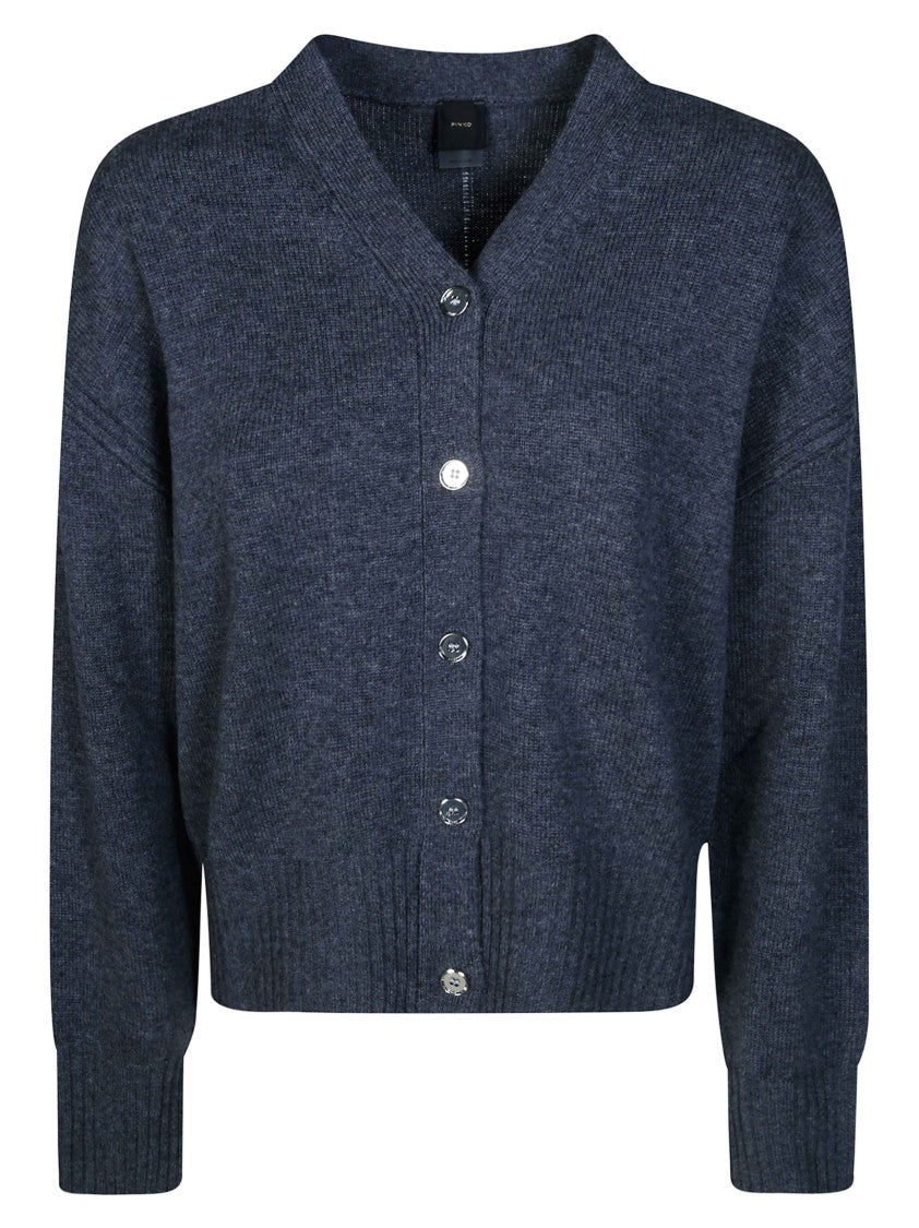 Pinko Vienna 90 Wool 10 Cropped V-Neck Cardigan
