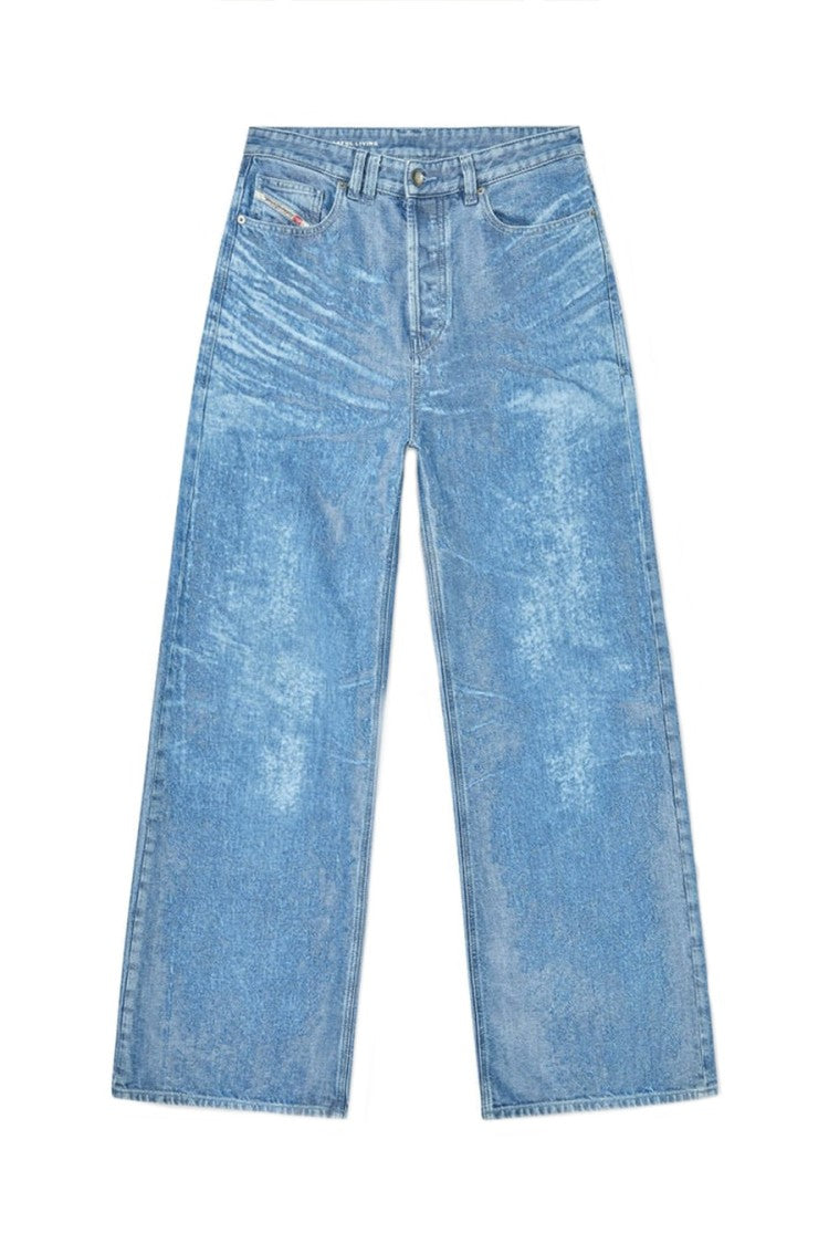 Diesel White Cotton Jeans