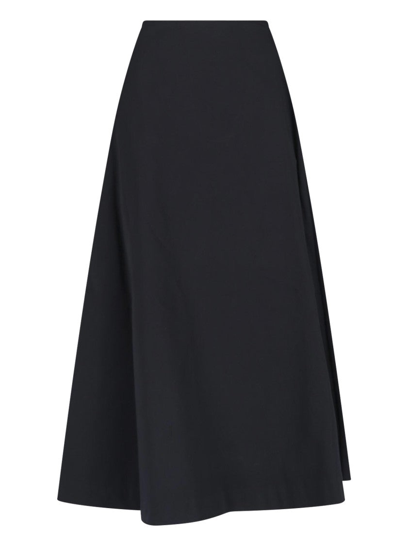Matteau Black A-Line Wrap-Style Skirt