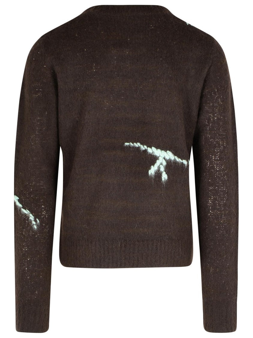 Dries Van Noten Brown Wool Blend Sweater