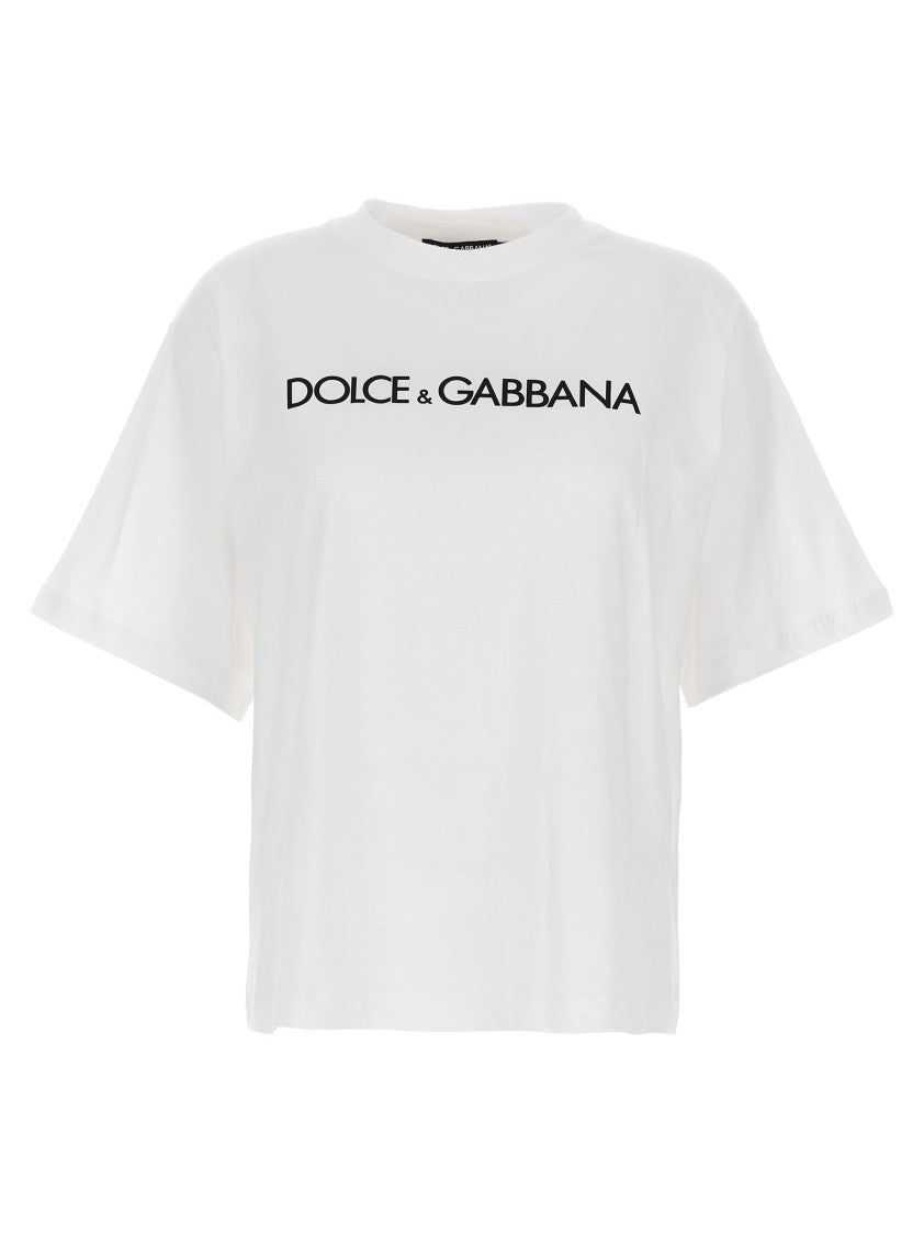 Dolce & Gabbana Relaxed-Fit Cotton T-Shirt With Bold Logo Print