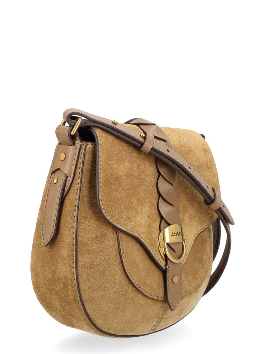 Isabel Marant Neutrals Altay Suede Saddle Shoulder Bag