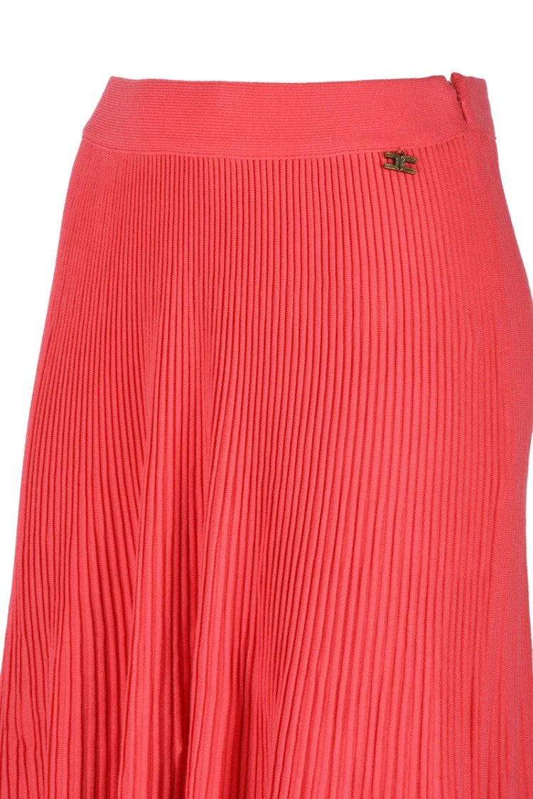 Elisabetta Franchi Long Knit Skirt - Red