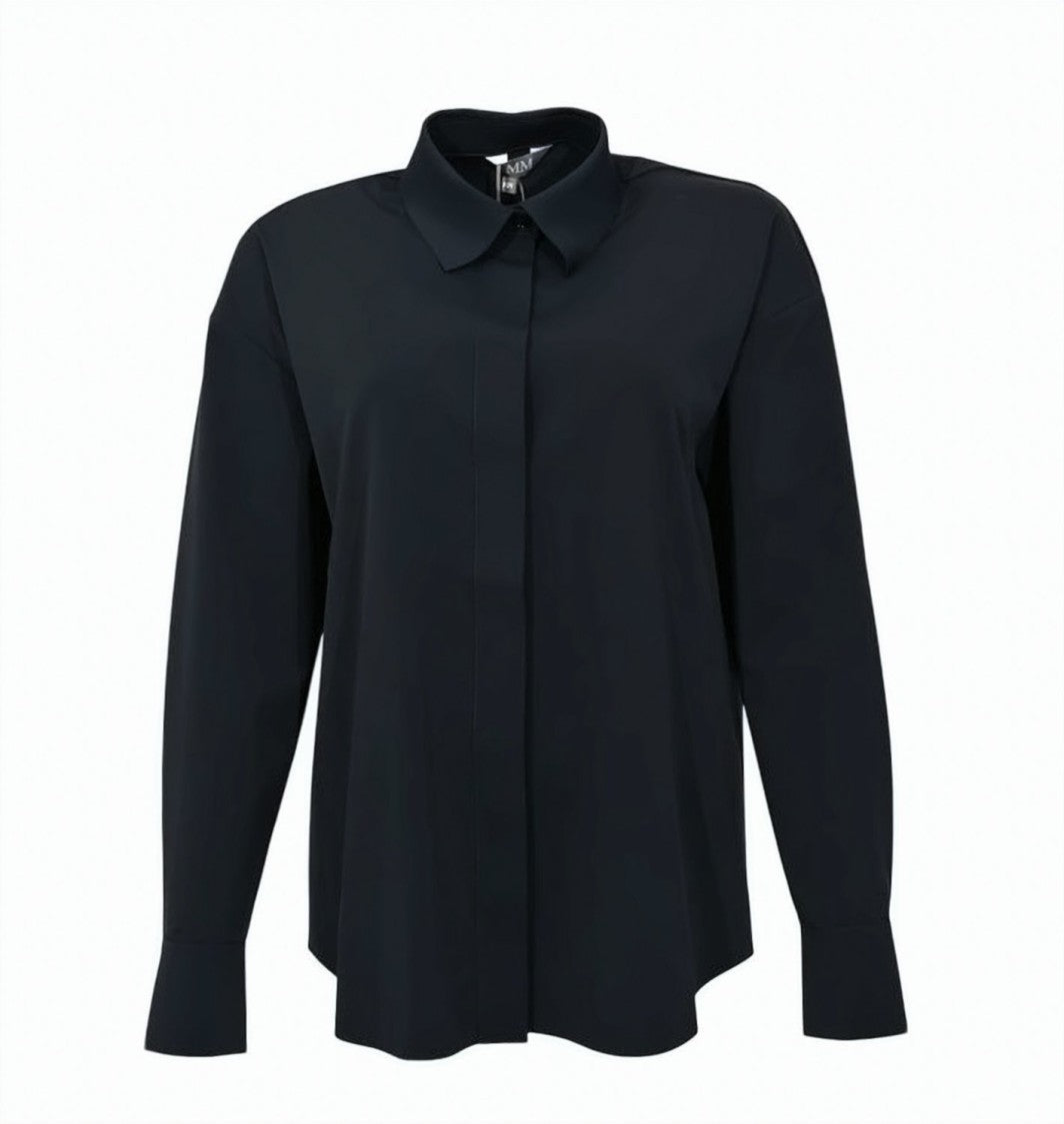 Max Mara Blue Technical Jersey Shirt