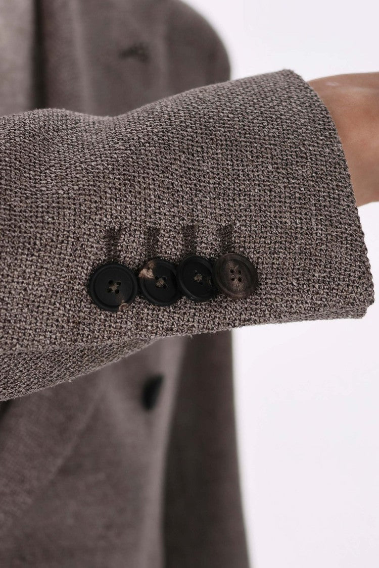 Tagliatore Montecarlo Line Double-Breasted Silk-Wool Jacket