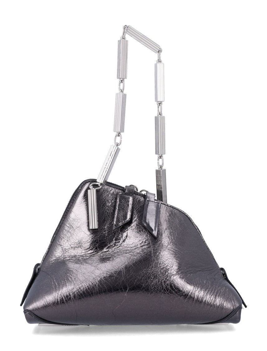 The Attico La Scala Metallic Leather Clutch