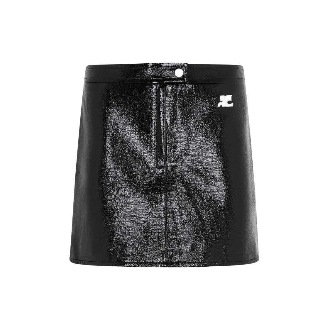 Courrèges Black Vinyl Mini Skirt