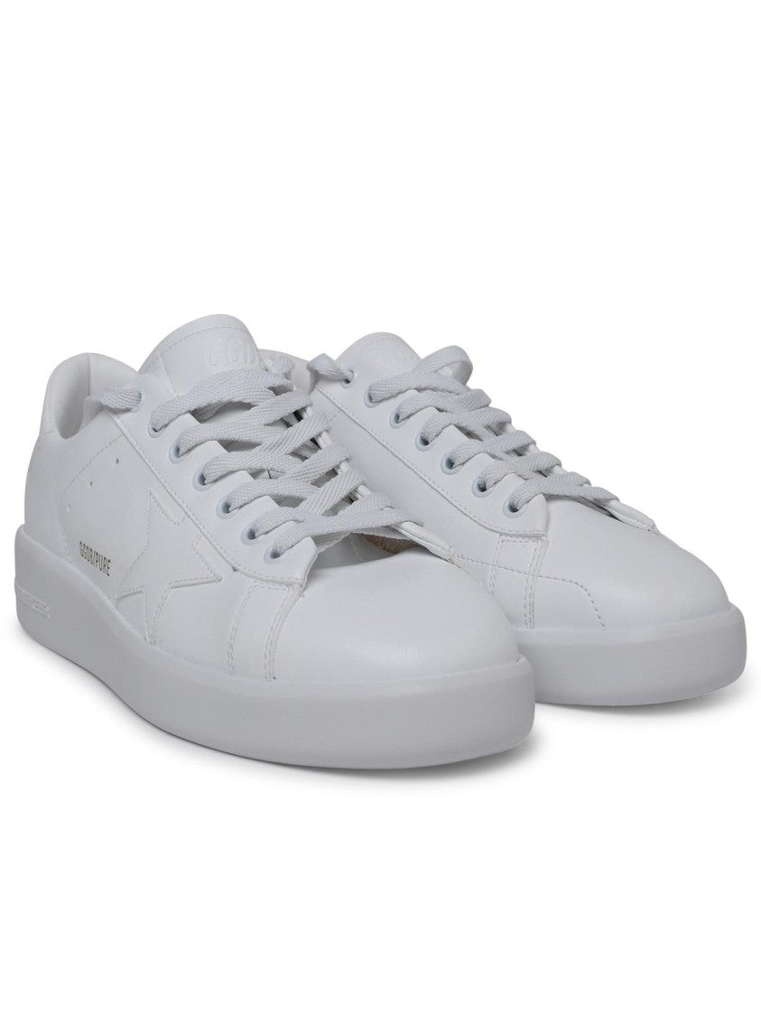 Golden Goose Purestar Sneakers In White Vegan Leather