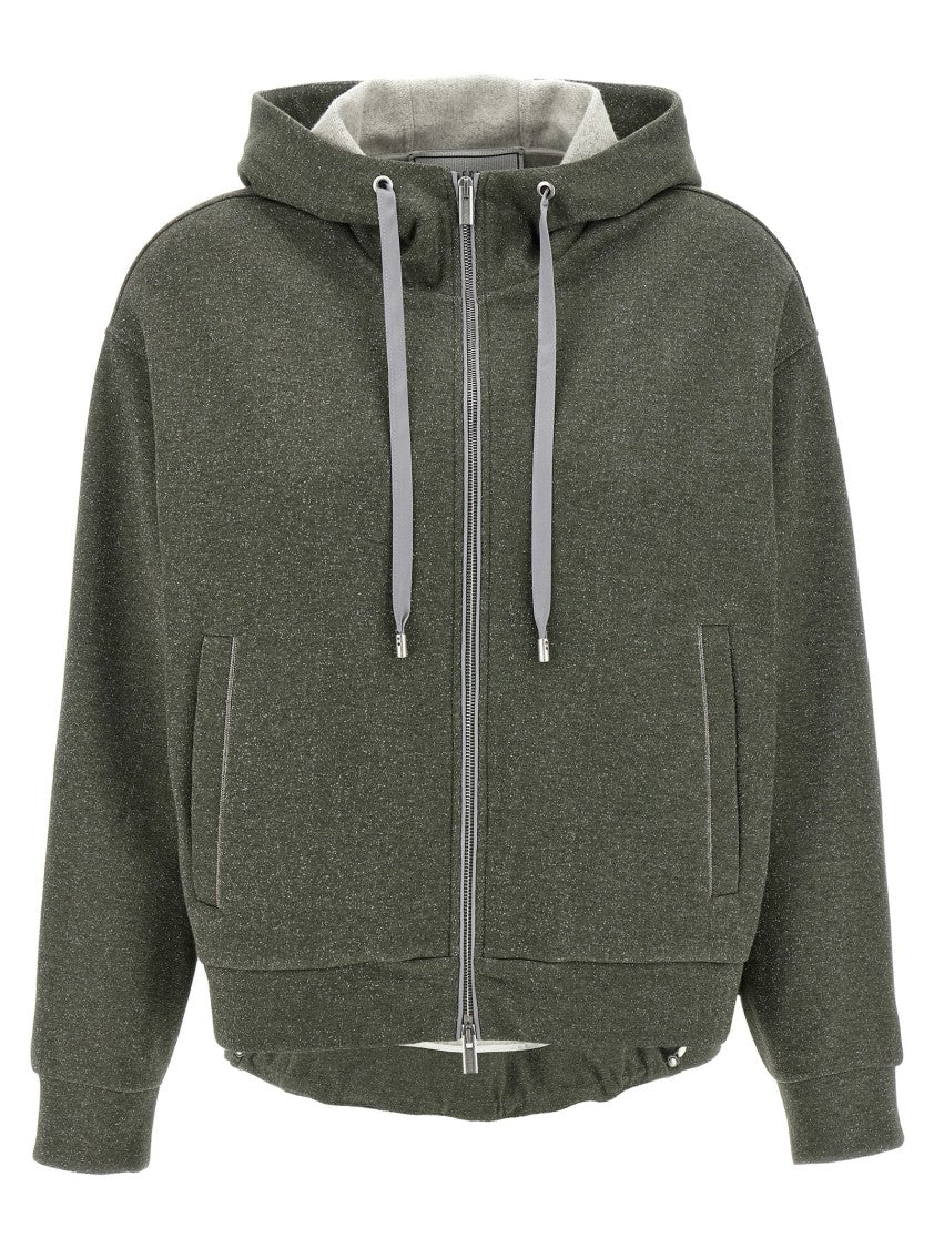 Peserico Lurex Cotton Fleece Hoodie