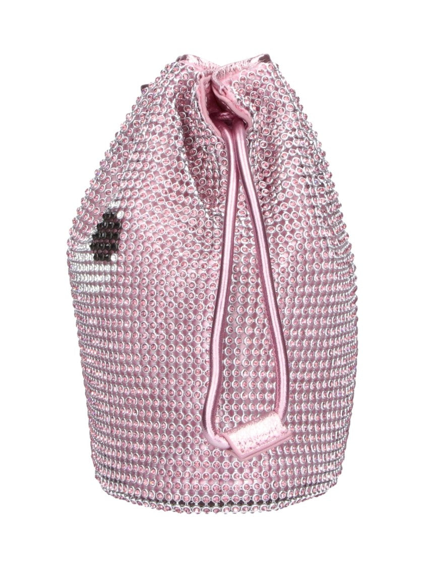 Anya Hindmarch Pink Eyes Leather Clutch