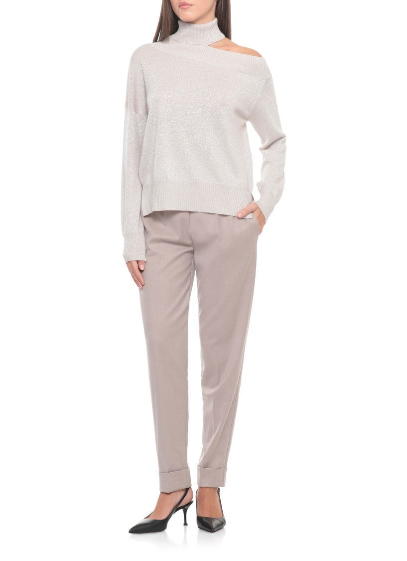 D. Exterior Beige Wool Blend Sweater