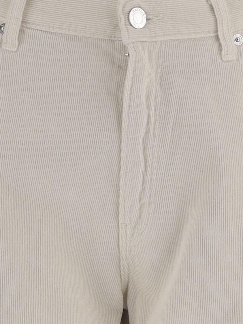 Haikure Wide-Leg Ribbed Cotton Velvet Pants With Classic Five-Pocket Design