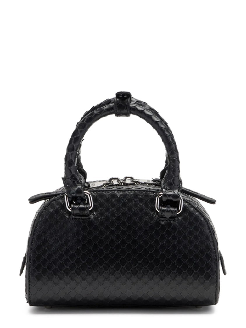Diesel Textured Black Dome Crossbody Bag With Zipper Closure