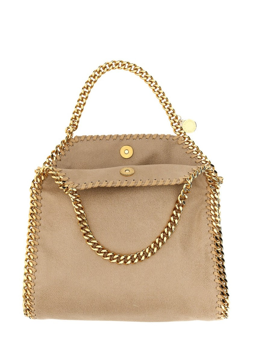 Stella Mccartney Gold Chain Trim Suede-Like Shoulder Bag