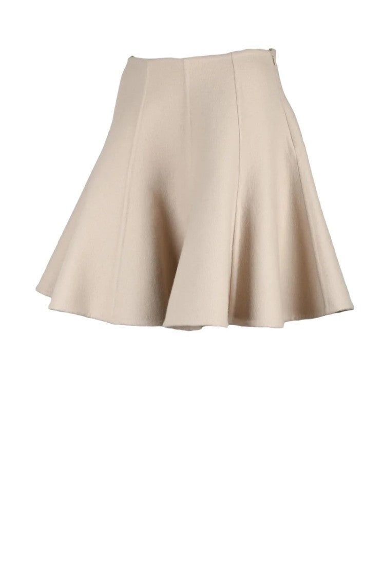 Ermanno Scervino Flared Skirt Virgin Wool - Beige