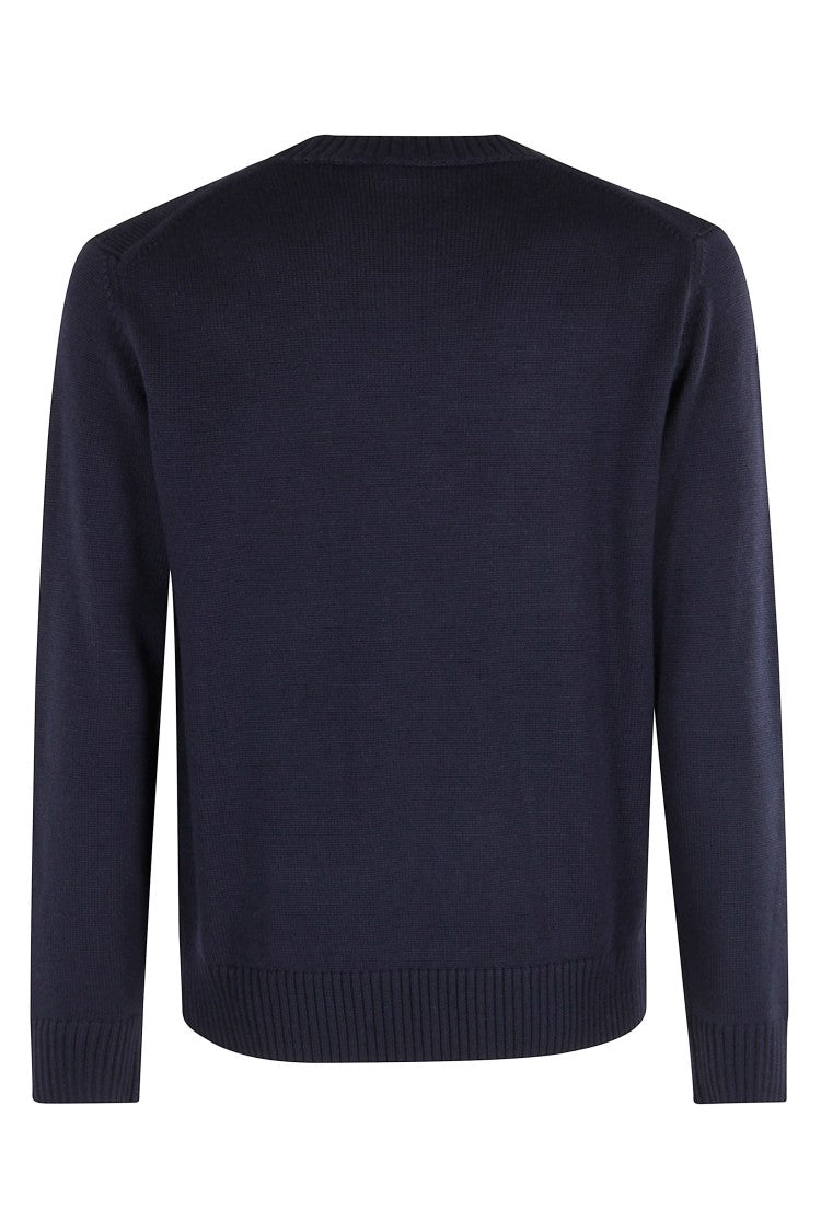 Altea Blue Wool Crewneck Sweater