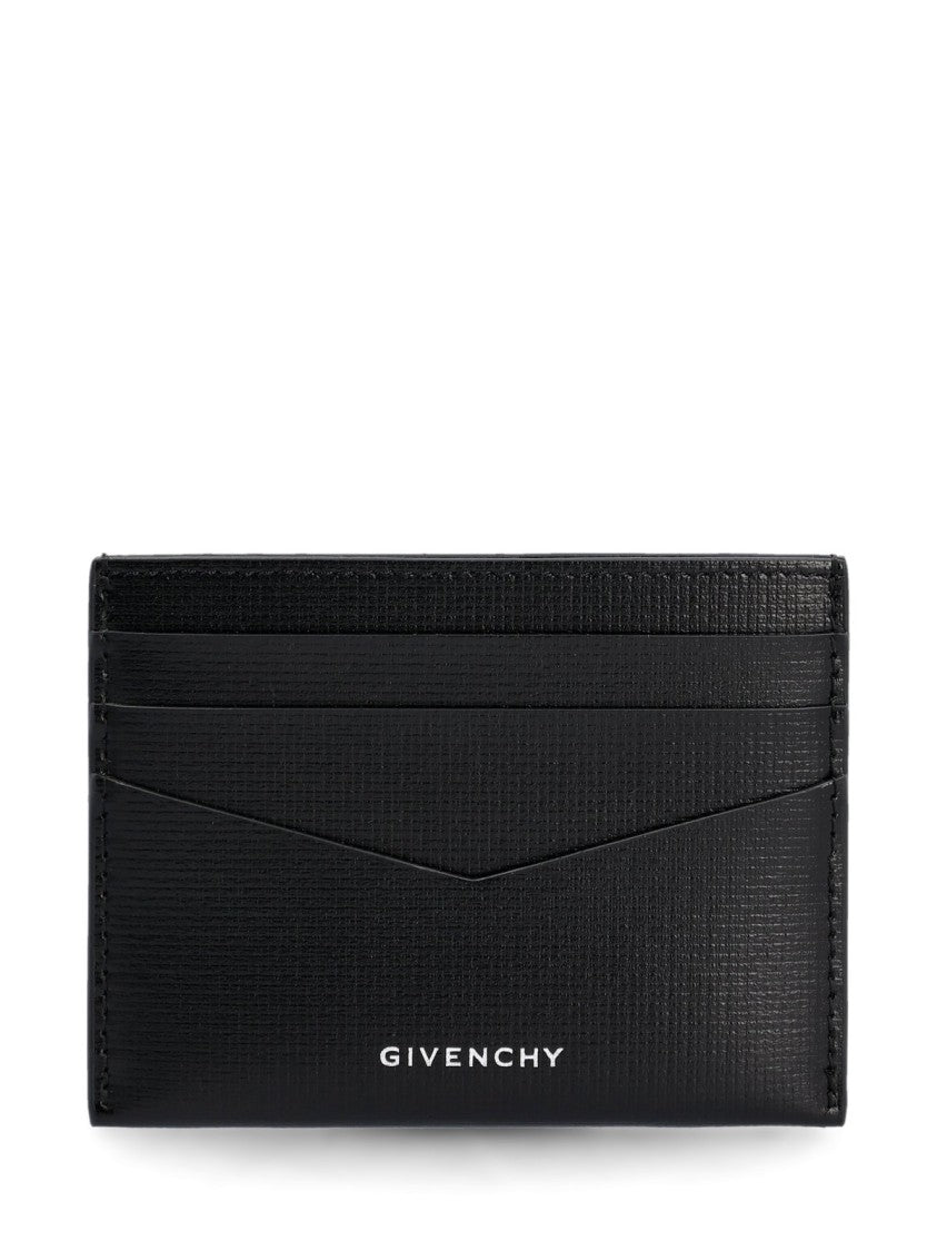 Givenchy Textured Black Calf Leather Card Wallet